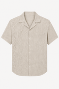 TEXTURED LINEN SHIRT — NATURAL