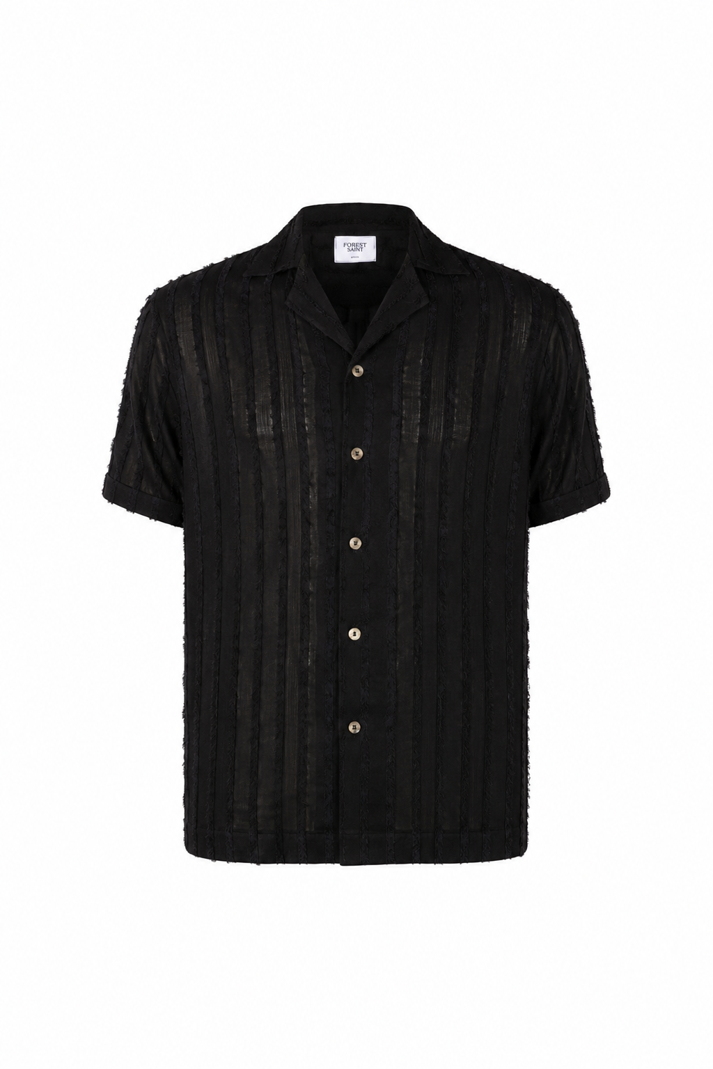 CAMP FRINGE SHIRT- BLACK
