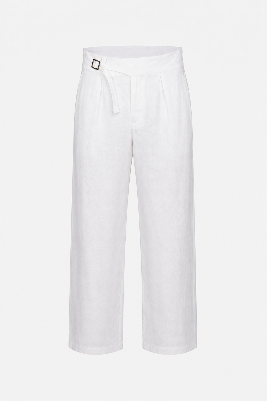 MARCUS LINEN TROUSERS — WHITE
