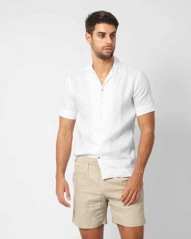 CAMP COLLAR  LINEN WHITE