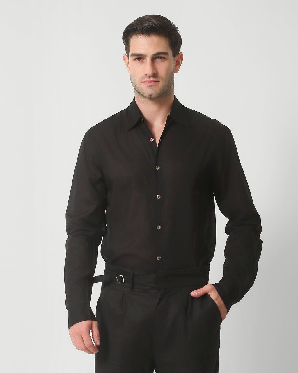CLASSIC COTTON SHIRT BLACK
