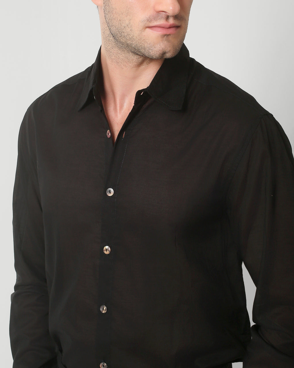 CLASSIC COTTON SHIRT BLACK