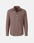 CHEVRON COTTON SILK LONG SLEEVE SHIRT