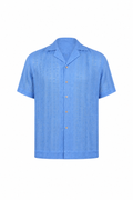 CAMP FRINGE SHIRT- AZUR