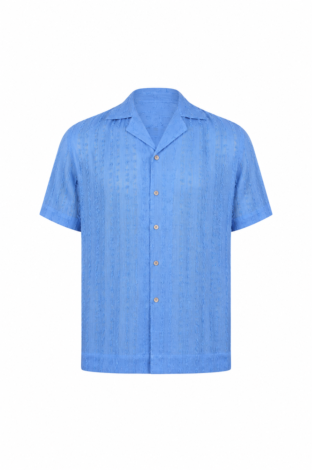 CAMP FRINGE SHIRT- AZUR