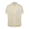 CAMP COLLAR SHIRT — NATURAL CRINKLE WEAVE