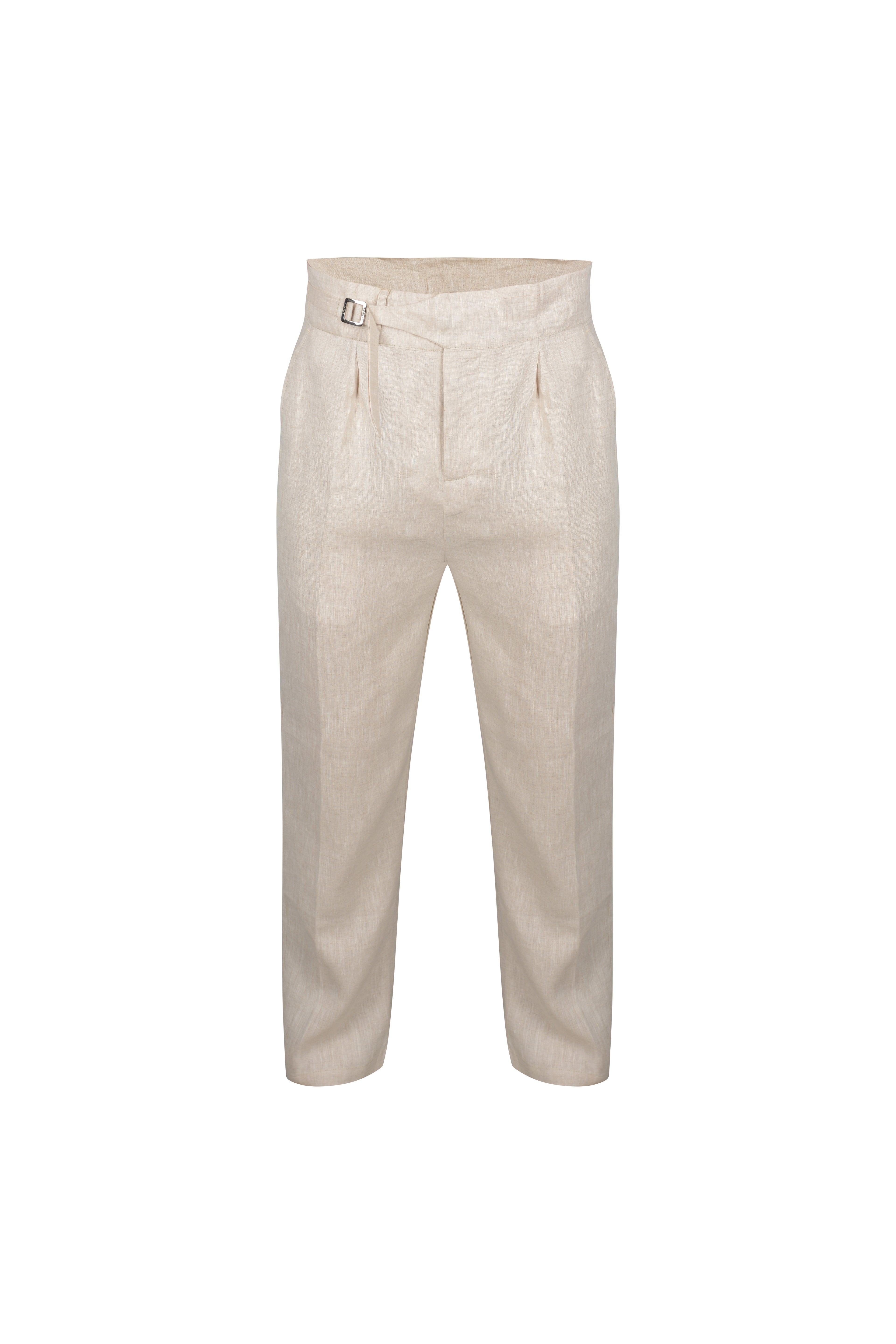 MARCUS LINEN TROUSERS — NATURAL
