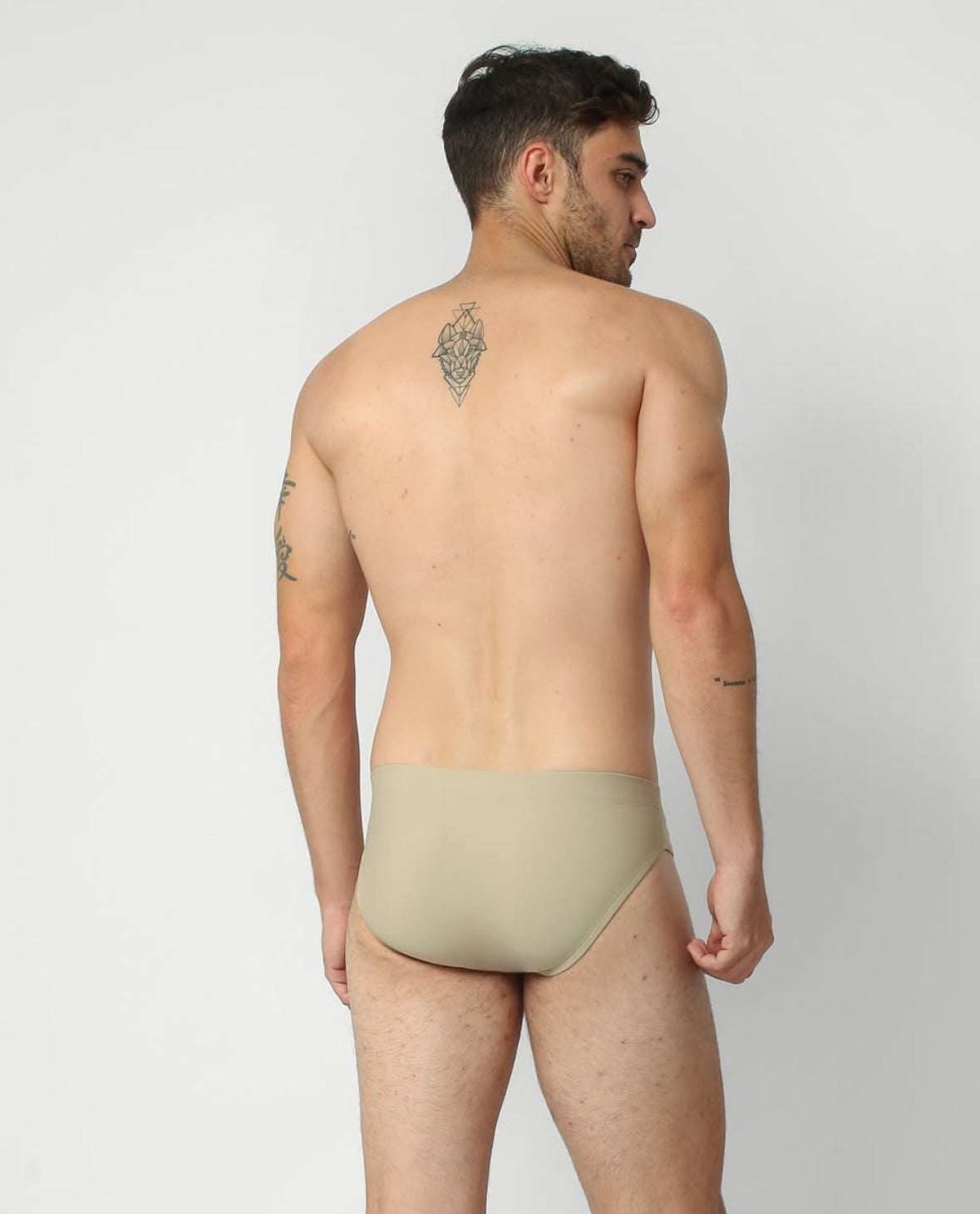SIGNATURE BUCKLE SWIM BRIEF — SAGE