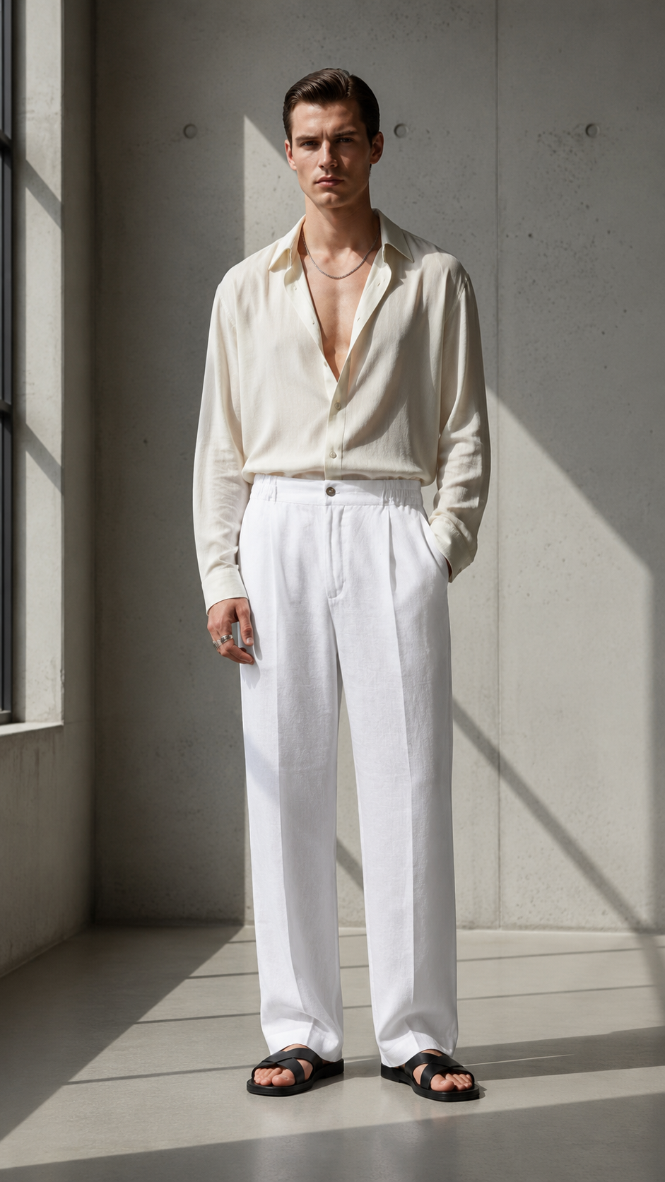 JACKSON LINEN PANT - WHITE