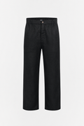 JACKSON LINEN TROUSERS — BLACK