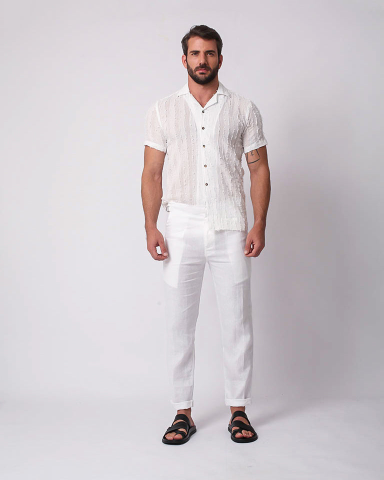 CAMP FRINGE SHIRT WHITE