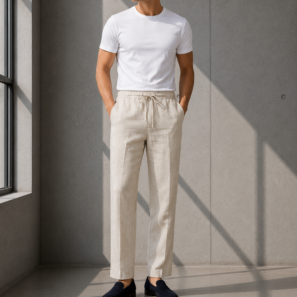 MARCUS LINEN PANT - NATURAL