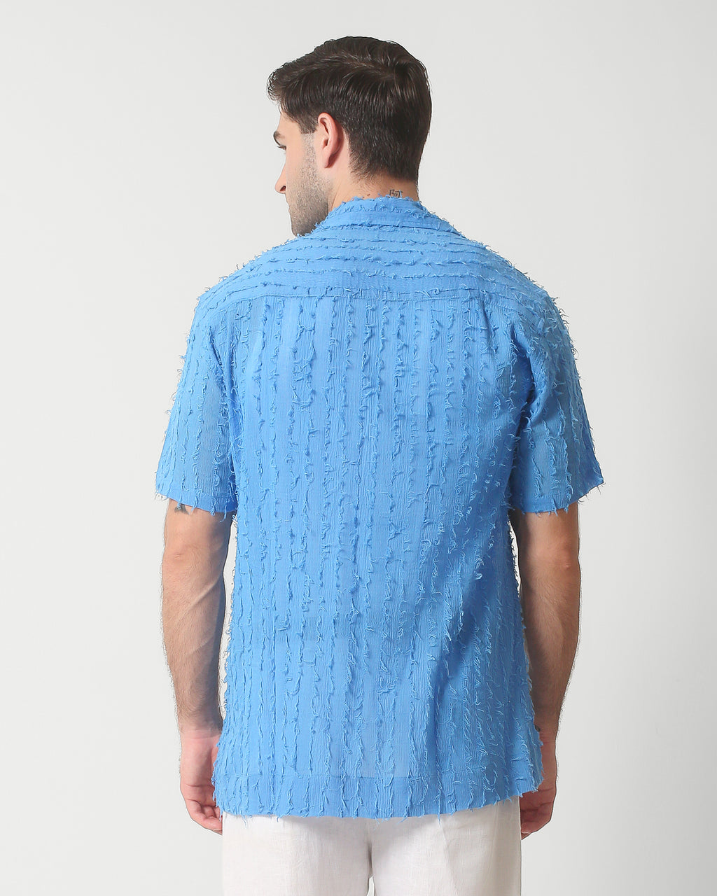 CAMP FRINGE SHIRT AZUR