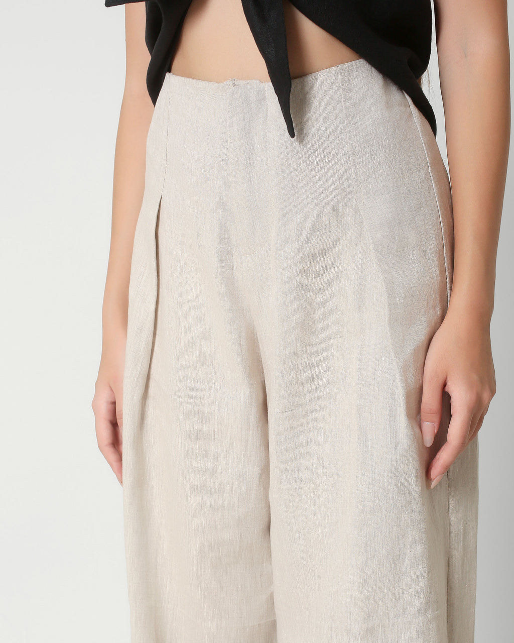 MAXMARA LINEN PANTS — NATURAL