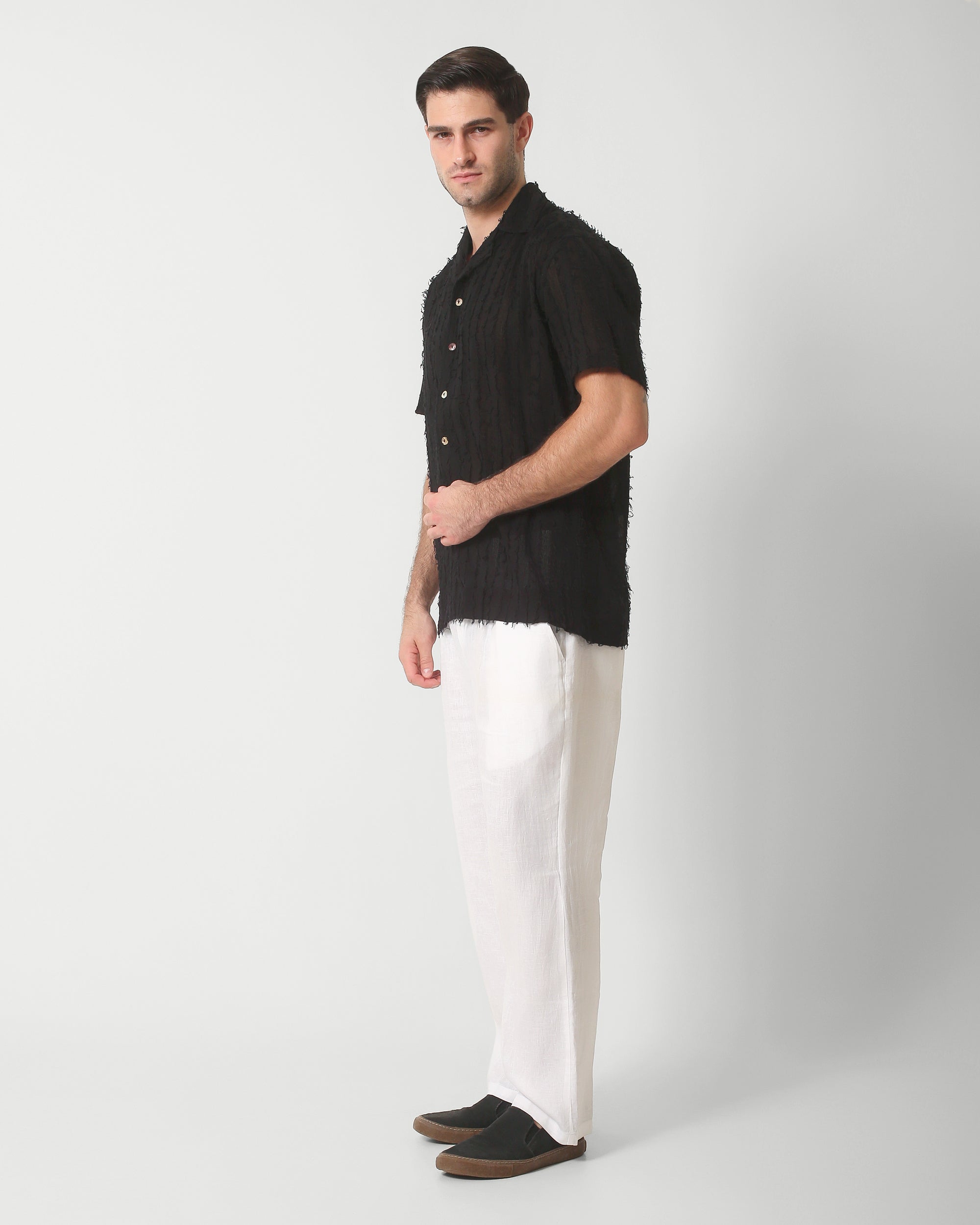 CAMP FRINGE SHIRT BLACK