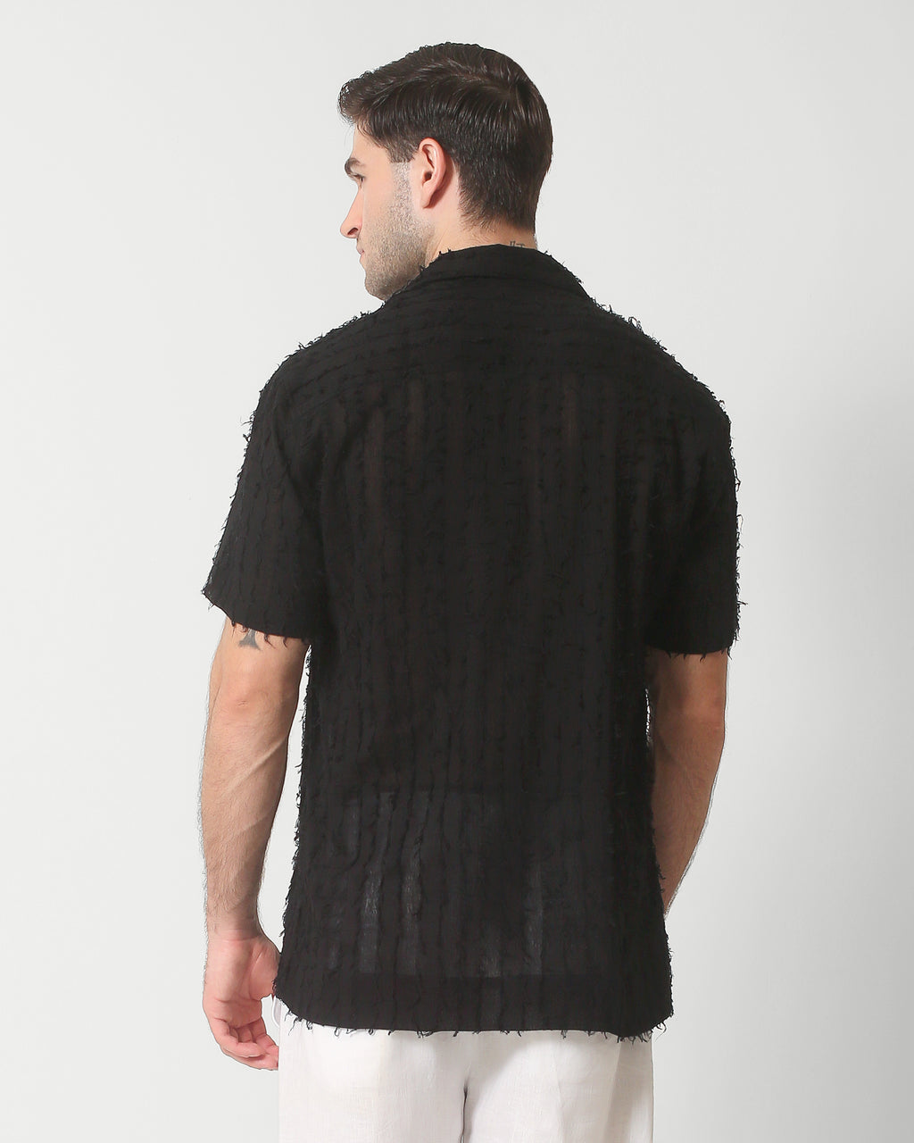 CAMP FRINGE SHIRT BLACK