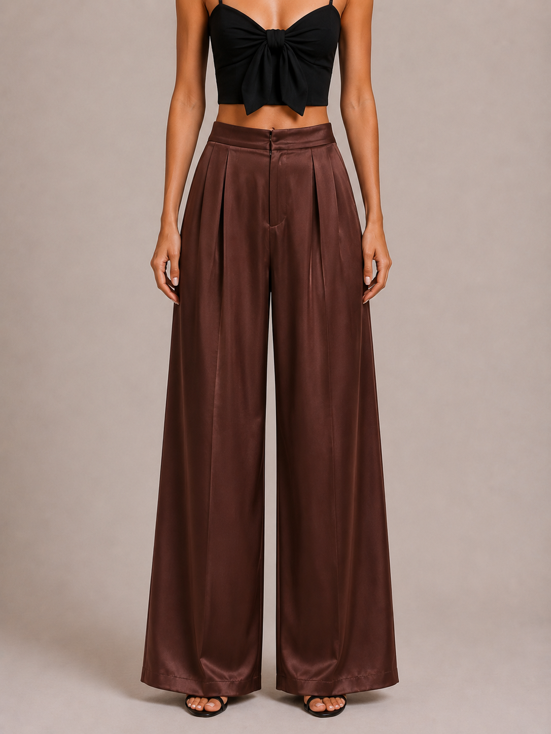 MAXMARA WIDE LEGS PANTS - BROWN