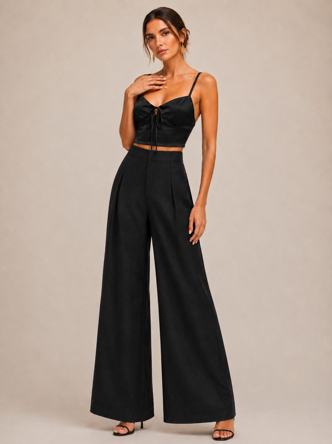 MAXMARA LINEN PANTS - BLACK