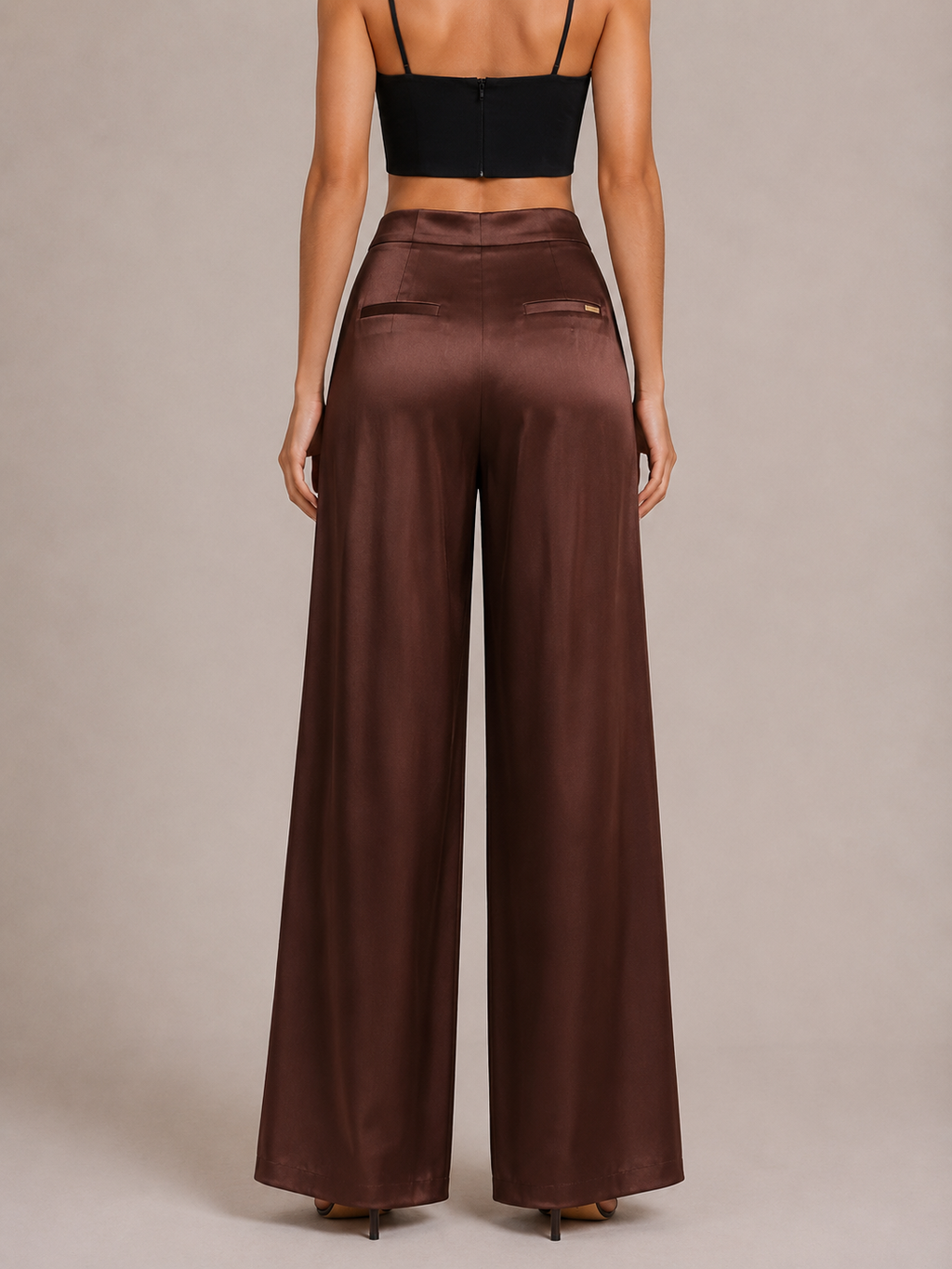 MAXMARA WIDE LEGS PANTS - BROWN