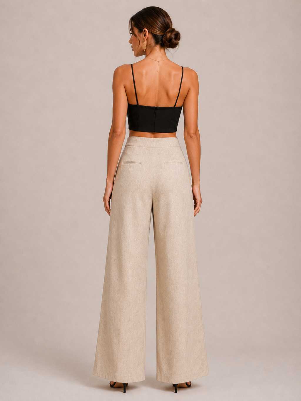 MAXMARA LINEN PANTS — NATURAL