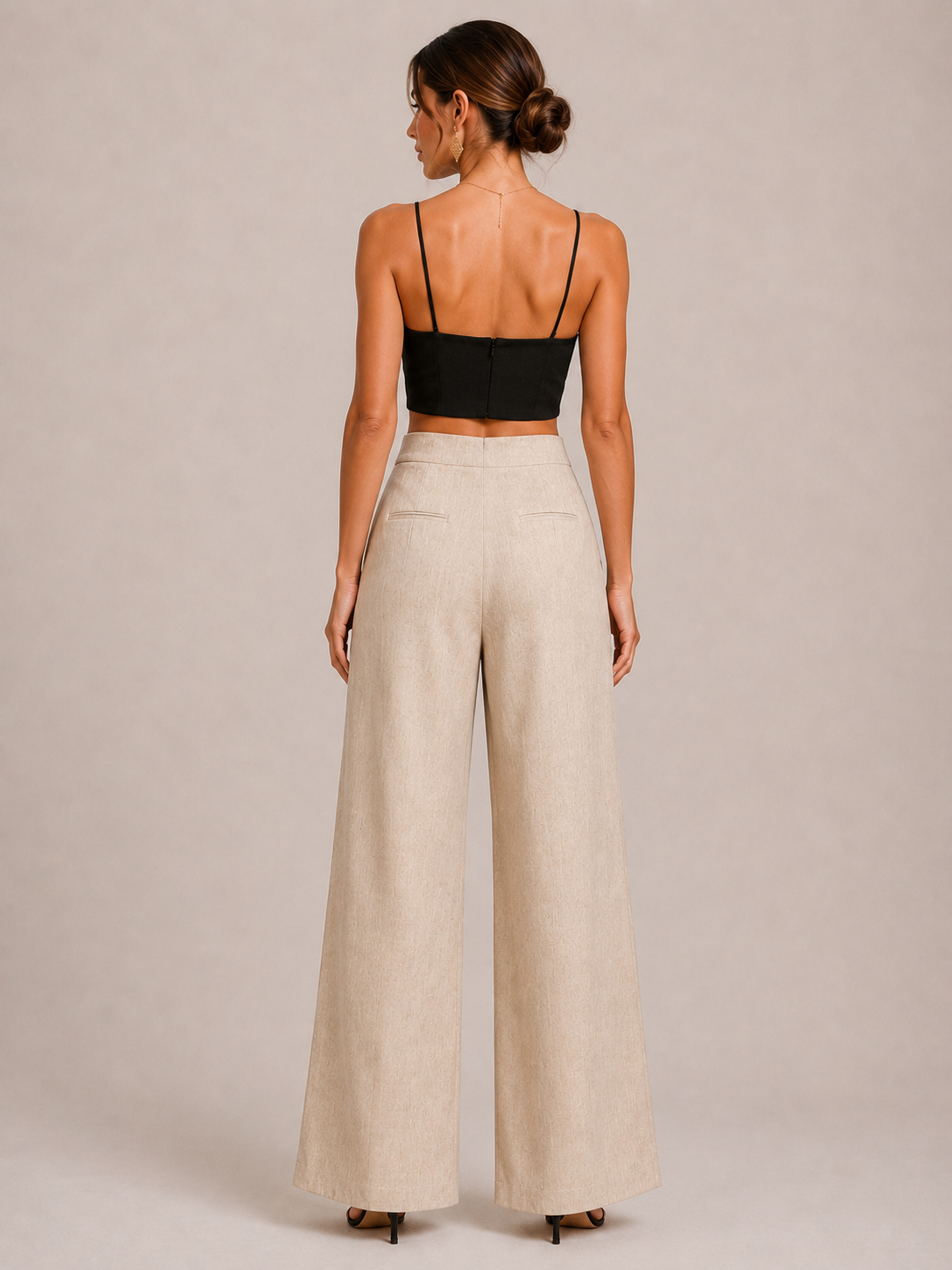 MAXMARA LINEN PANTS — NATURAL