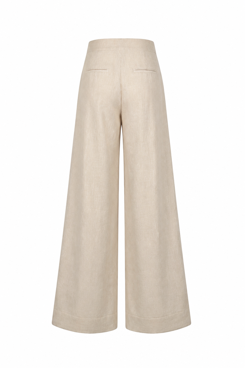 MAXMARA LINEN PANTS — NATURAL