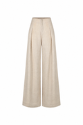 MAXMARA LINEN PANTS — NATURAL