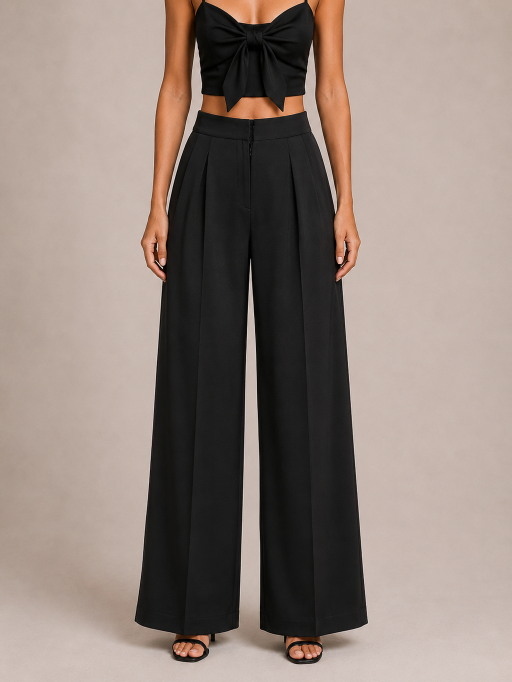 MAXMARA LINEN PANTS - BLACK